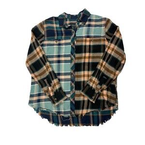 Rails Hunter Womens Button Down Shirt Size S Plaid Long Sleeve Fall Colors